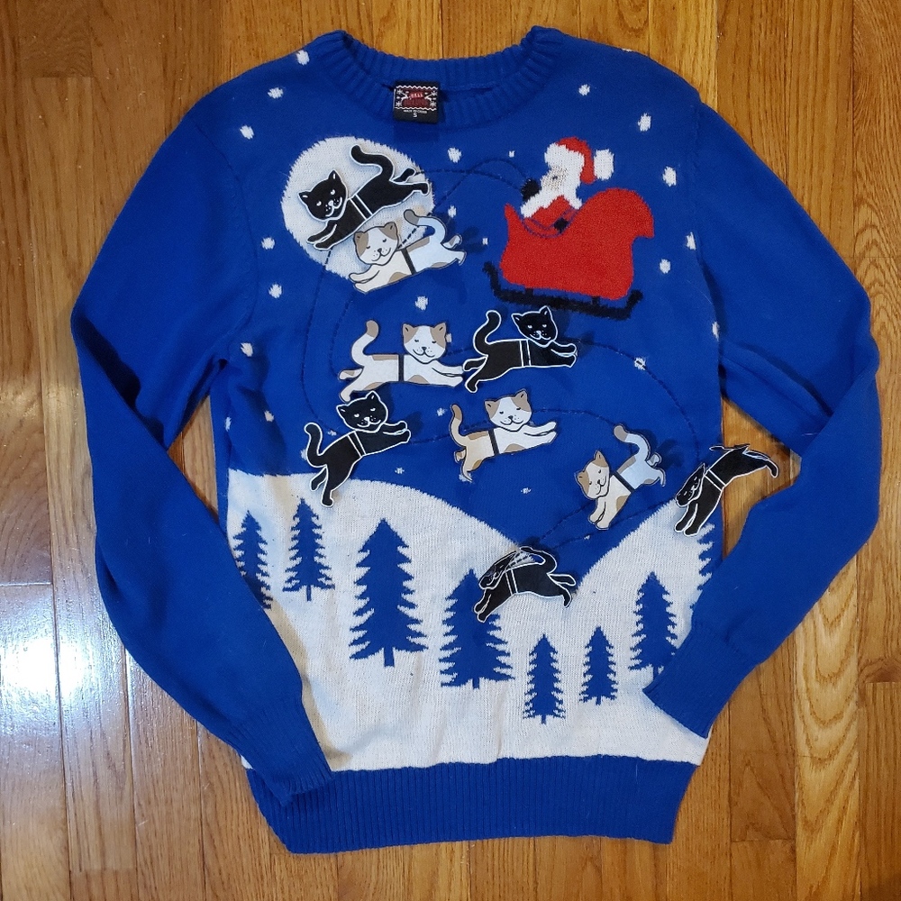 Ugly Christmas Sweater with cats